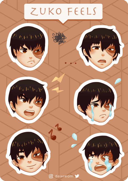 Zuko Feels - Sticker Sheet